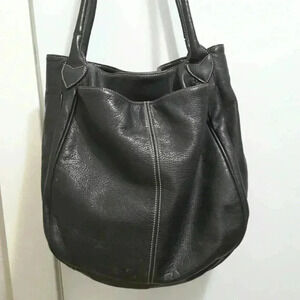 Sophia Caperelli Black Leopard Lining Shoulder Bag